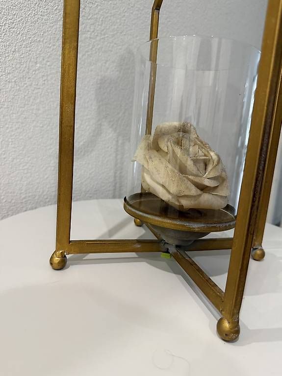 Tutte le decorazioni: Goldene Laterne mit Glas & Deko-Rose – Nuovo (secondo la descrizione) da Lengnau BE venduto da aya_2tvj 4
