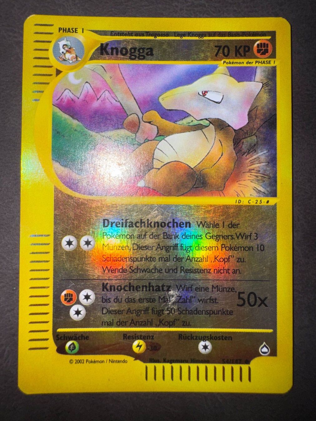 Pokémon Cartes à collectionner: Pokemon Knogga Reverse Holo 54/147 - Aquapolis - DE – D'occasion à Erstfeld par PokeSandero