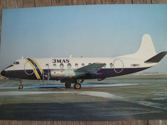 Cartoline postali: 3MAS Vickers V708 Viscount 9Q-CAH – Nuovo e nell'imballaggio originale da Thun venduto da Abigboss