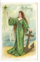 Hoffnung - Kardinaltugend - Dame - Stern - Anker Präge-Litho