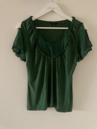Ted Baker Top, Grösse 3, Dunkelgrün, Sommerlich leicht