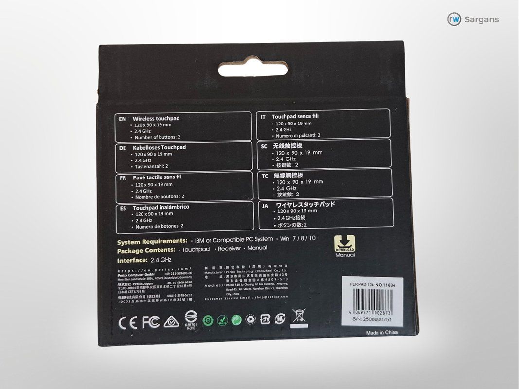 Mouse: PERIXX Peripad 704 Touchpad – Nuovo (secondo la descrizione) da Sargans venduto da Restwert_Sargans 1