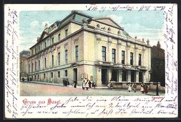 AK Basel, Blick auf Theater, 1903