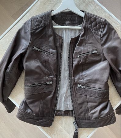 Kookai Lederjacke, braun, Grösse 36, Top Zustand!