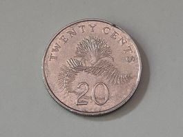 20 centesimi di Singapore, coniata nel 2007