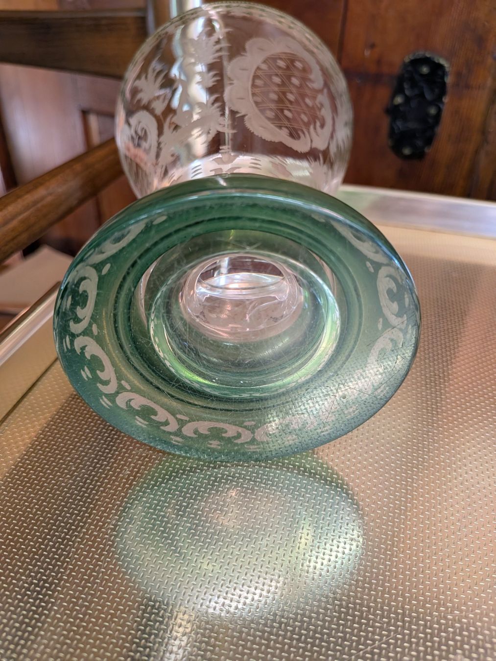 Vasi & Recipienti: Antike Vase, Glasvase vermutlich Böhmen ? – Usato da Emmen venduto da magelan 5
