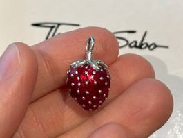 Grosser Thomas Sabo Anhänger Erdbeere 🍓 (Kettenanhänger)