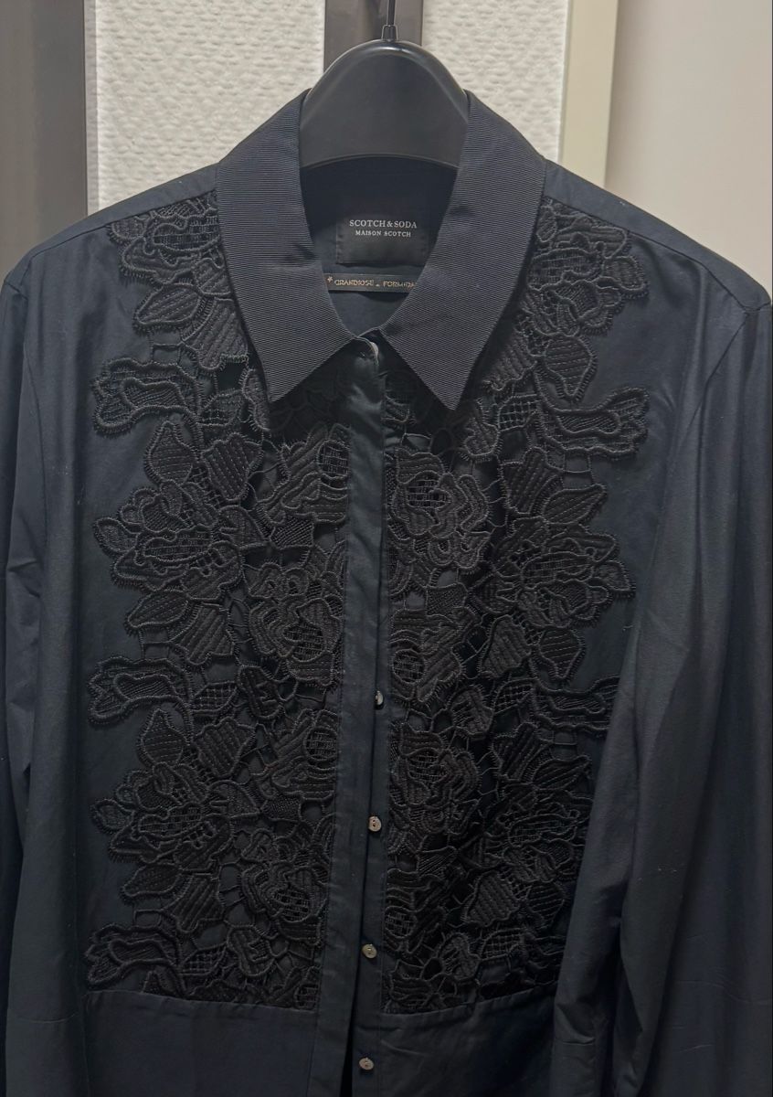 Maison Scotch Camicette: Bluse Maison Scotch schwarz mit Spitze – Usato da Erlenbach ZH venduto da msa_x26y