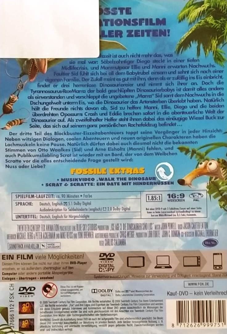 Tutti i DVDs: Ice Age 3 - Die Dinosaurier sind los - – Nuovo e nell'imballaggio originale da Zürich venduto da 1980ale 3