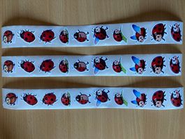 30 Sticker Marienkäfer, Glückskäfer, 10 verschiedene Motive