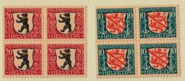 1928  4 Block  PJ   Städtewappen    postfrisch    SBK 8.00