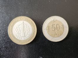 2 Münzen 1.50 Türkische Lira 2009