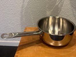 Kochtopf / Stielkasserole Edelstahl 20 cm / 2 L  Induktion