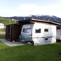 Wohnwagen auf Campingplatz Jakobsbad Appenzell