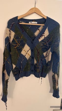 ZARA Strickjacke Cardigan Grösse M Vintage Look