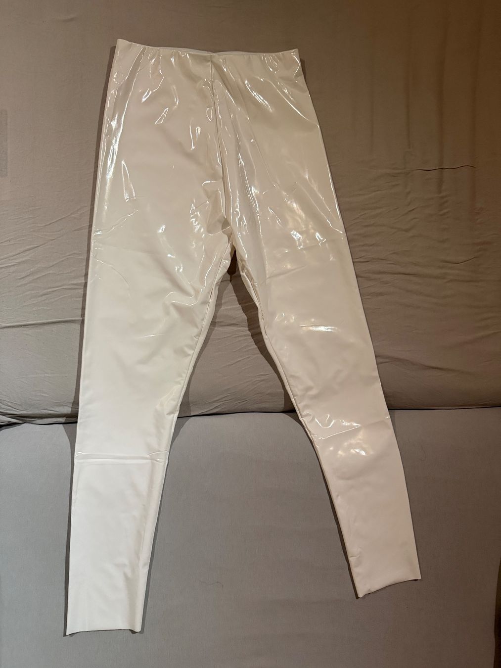 Leggings: Vinyl Lack Leggings Weiss – Nuovo e nell'imballaggio originale da Uetendorf venduto da Stoun 7