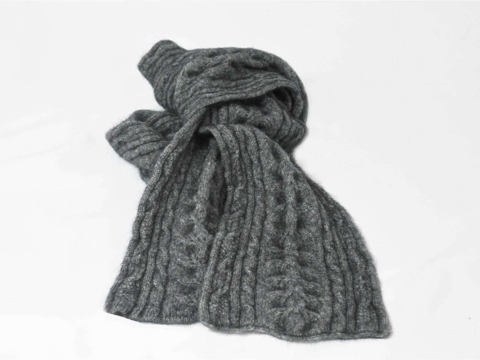 Foulard & Sciarpe: Possum Halstuch Ajour-Muster grau – Nuovo e nell'imballaggio originale da Zollikofen venduto da marys-choice