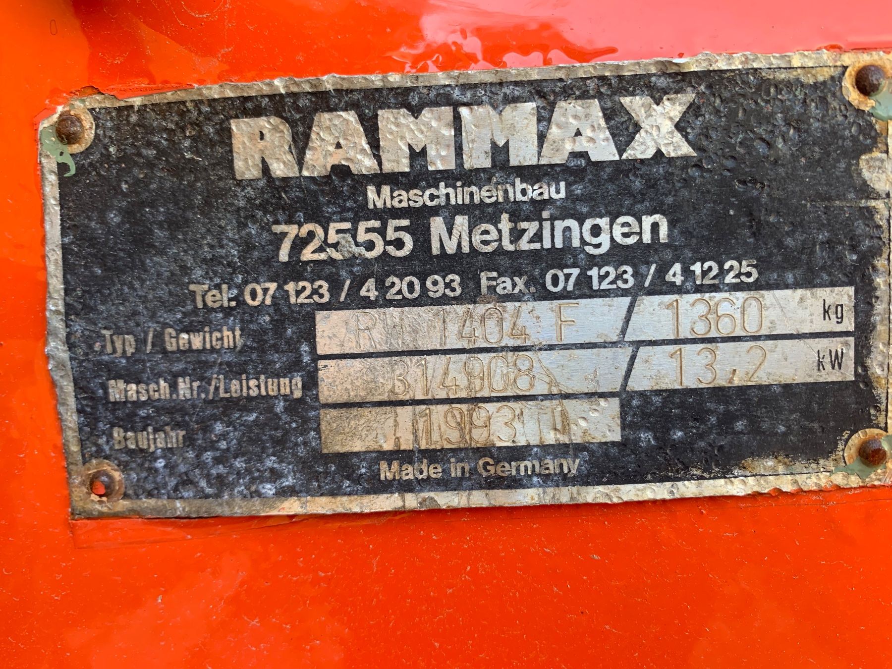Escavatori: Rammax RW1404 F – Usato da Uffikon venduto da Deutz6206 4