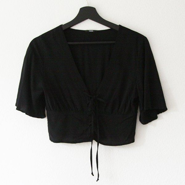 Tezenis Blusen: TEZENIS | Crop Top Sommerbluse S | Tie Up Design Bindebändel – Gebraucht aus Engelburg von Rmueller 3