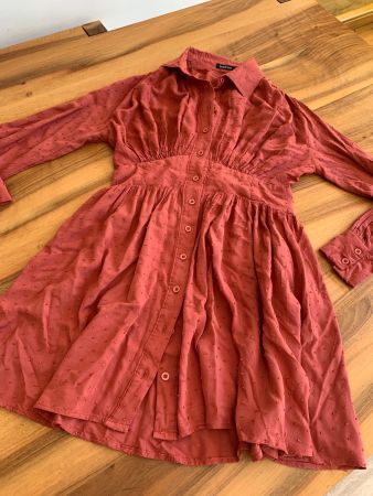 BOOHOO Blusenkleid rost Gr. 36 NWT