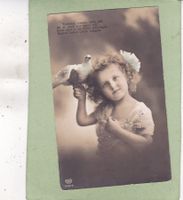 Kitsch Kind Mädchen Taube 1914
