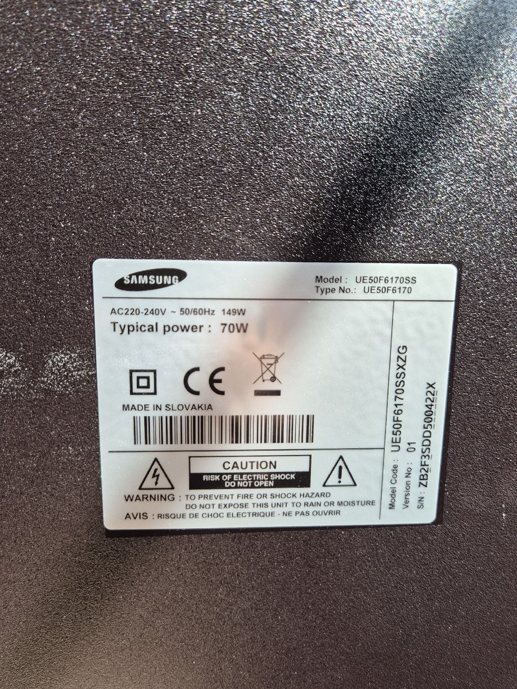 Samsung Fernseher: Samsung TV UE50F6170 – Gebraucht aus Wettingen von Munier 1