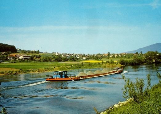 Cartoline postali: PORT mit Aare - Kies-Transport – Usato da Jona venduto da philajona