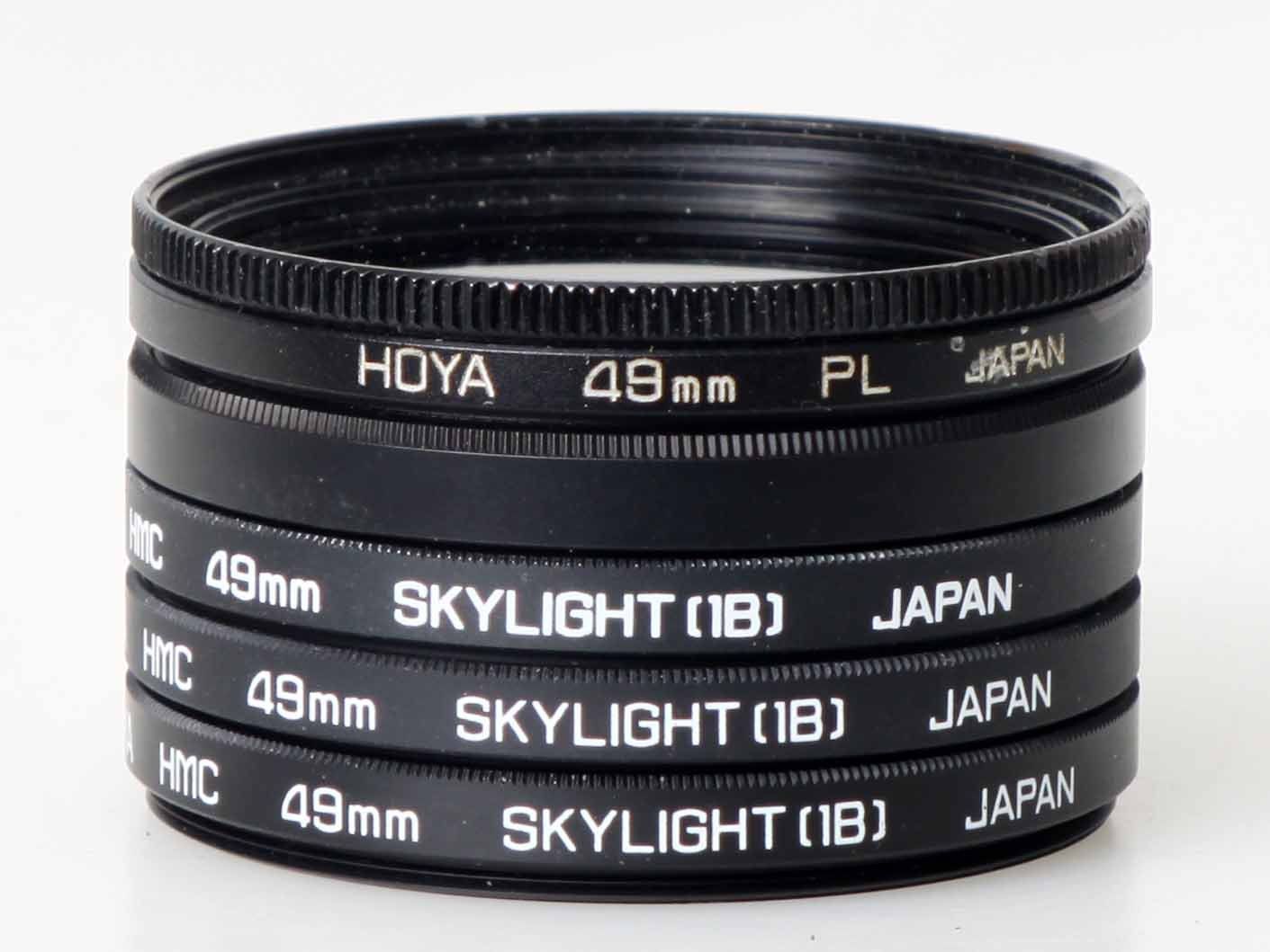 Filtri: 5 Filter 49mm 3x Skylight, 1x UV, 1x Polarisation Circular – Usato da Jona venduto da Sandy31