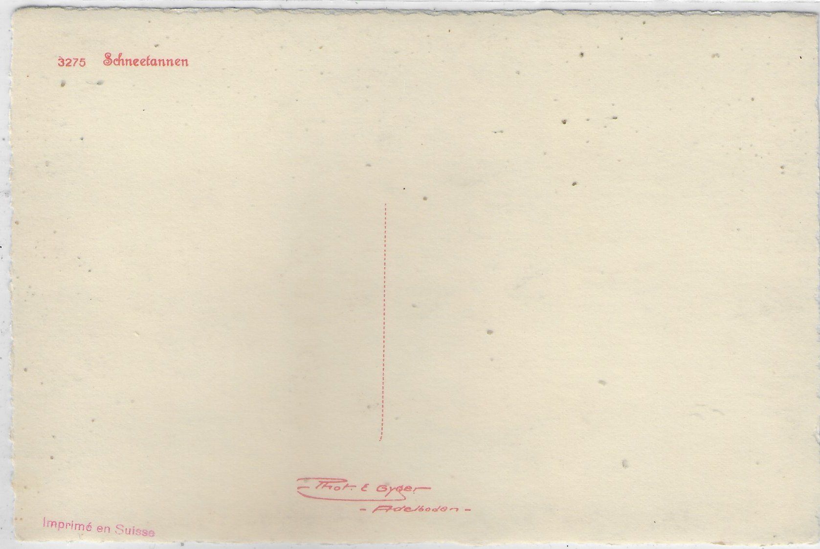 Cartoline postali: Schneetannen - Photo: E. Gyger – Usato da Ettingen venduto da Kartenplanet 1