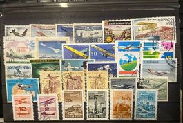 30 timbres différents thématique aviation n°6