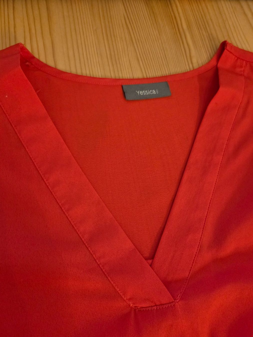 C&A Camicette: rote Polyester Bluse, 44, Yessica – Usato da Liestal venduto da ITOlio 2