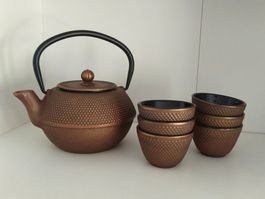 Gusseisenen Teeservice mit 6Tassen