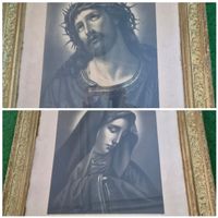 2 œuvres religieuses sous verre