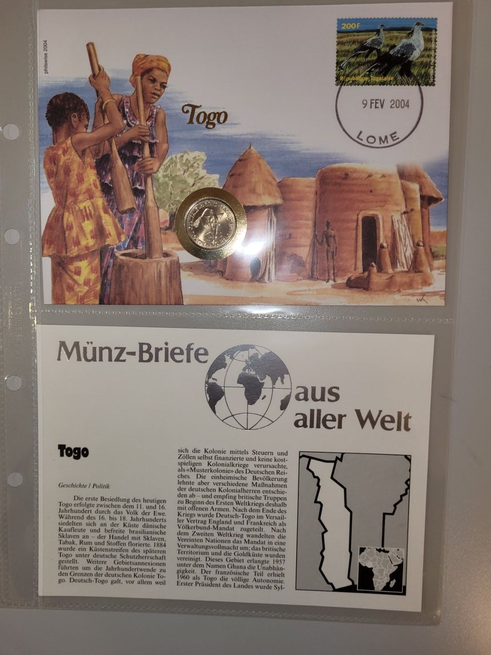 Tutti le monete: Münzbrief Togo – Nuovo e nell'imballaggio originale da Bertschikon Gossau venduto da KEO2