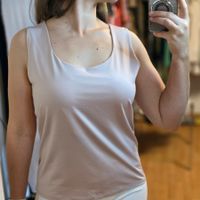 💕 Puderrosa Basic Top Damen 40/L Ärmellos