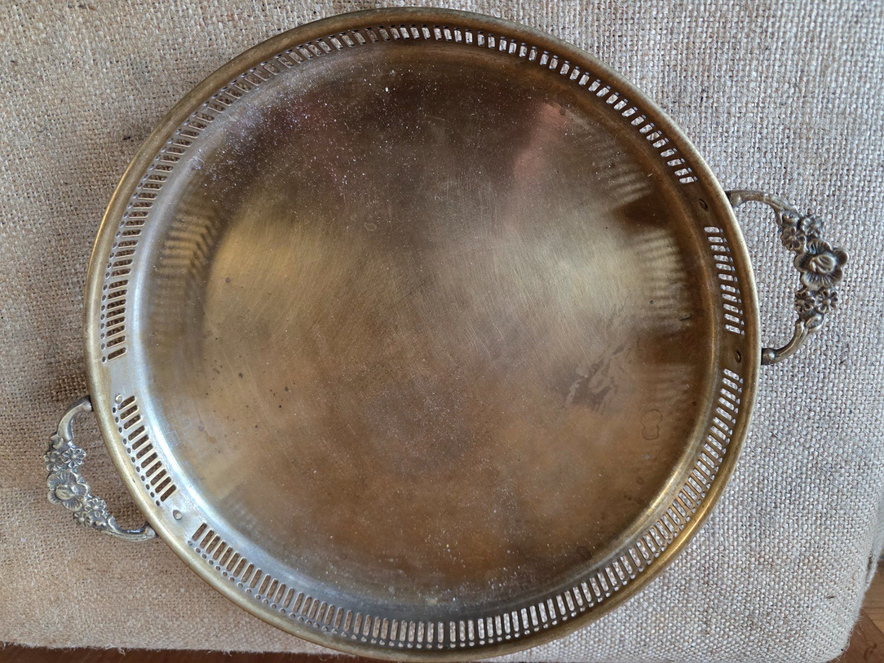 Piatti di portata: antikes Blech Servier-Tablar Tablett 28 cm – Usato da Walterswil BE venduto da Lonitti 5