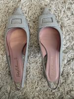 Pretty Ballerinas Slingback Ballerinas Silber Glitzer Gr. 38