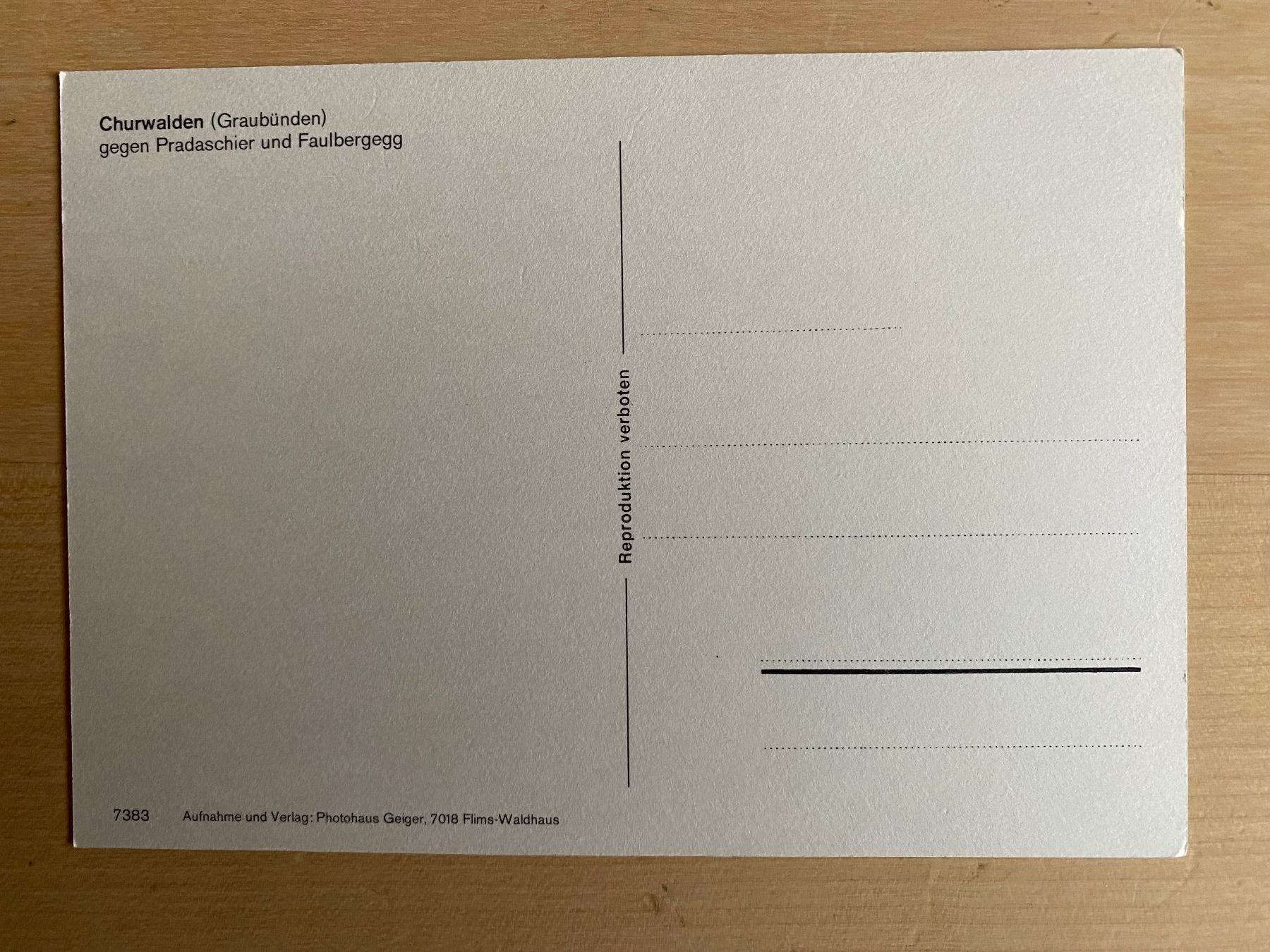 Cartoline postali: AK Churwalden GR – Nuovo (secondo la descrizione) da deitingen venduto da popcorn02 1