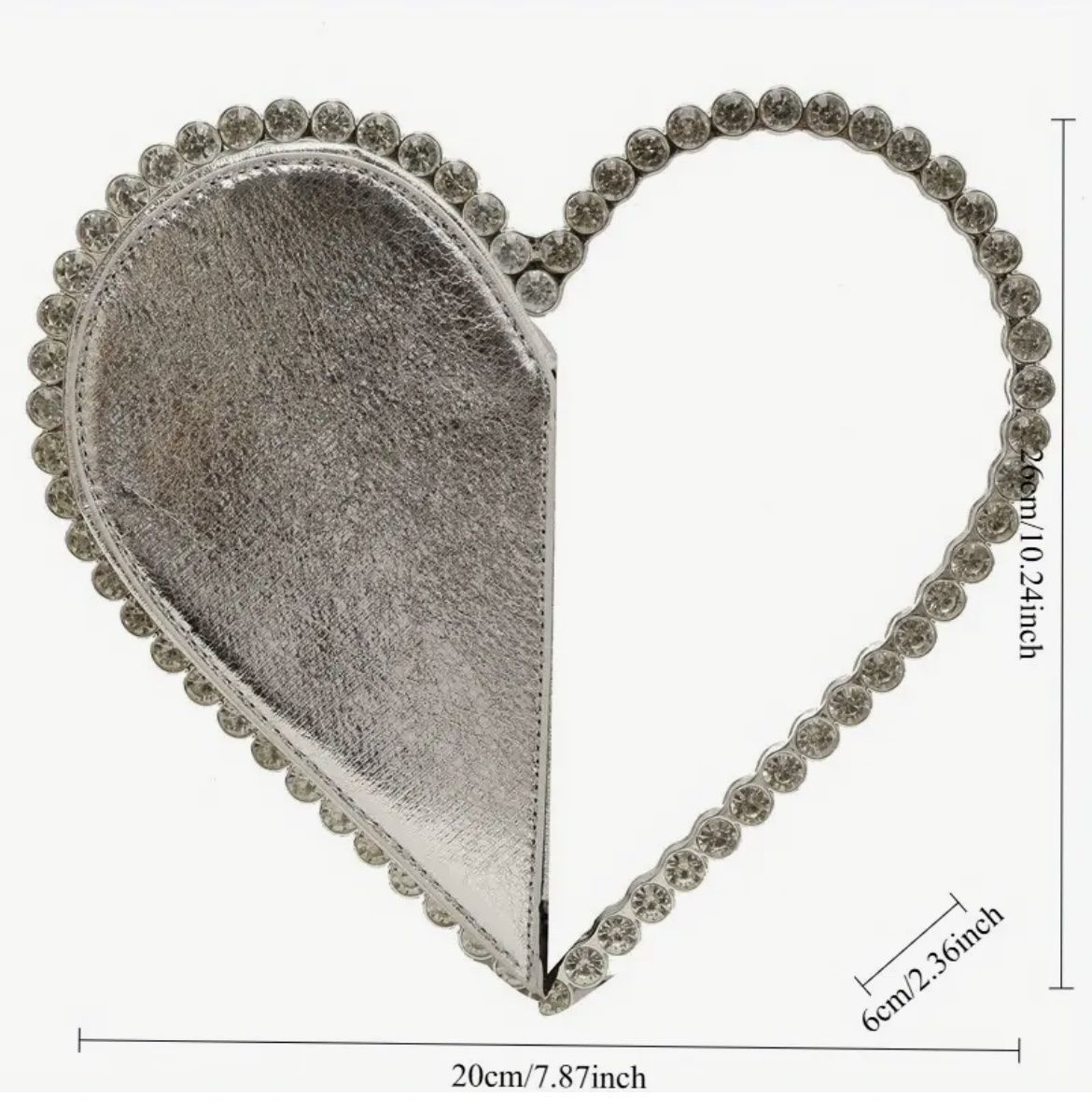 Borse da donna: Handtasche mit Strass-Herz - Ein echter Hingucker! – Nuovo e nell'imballaggio originale da Au ZH venduto da Jaggy4 3