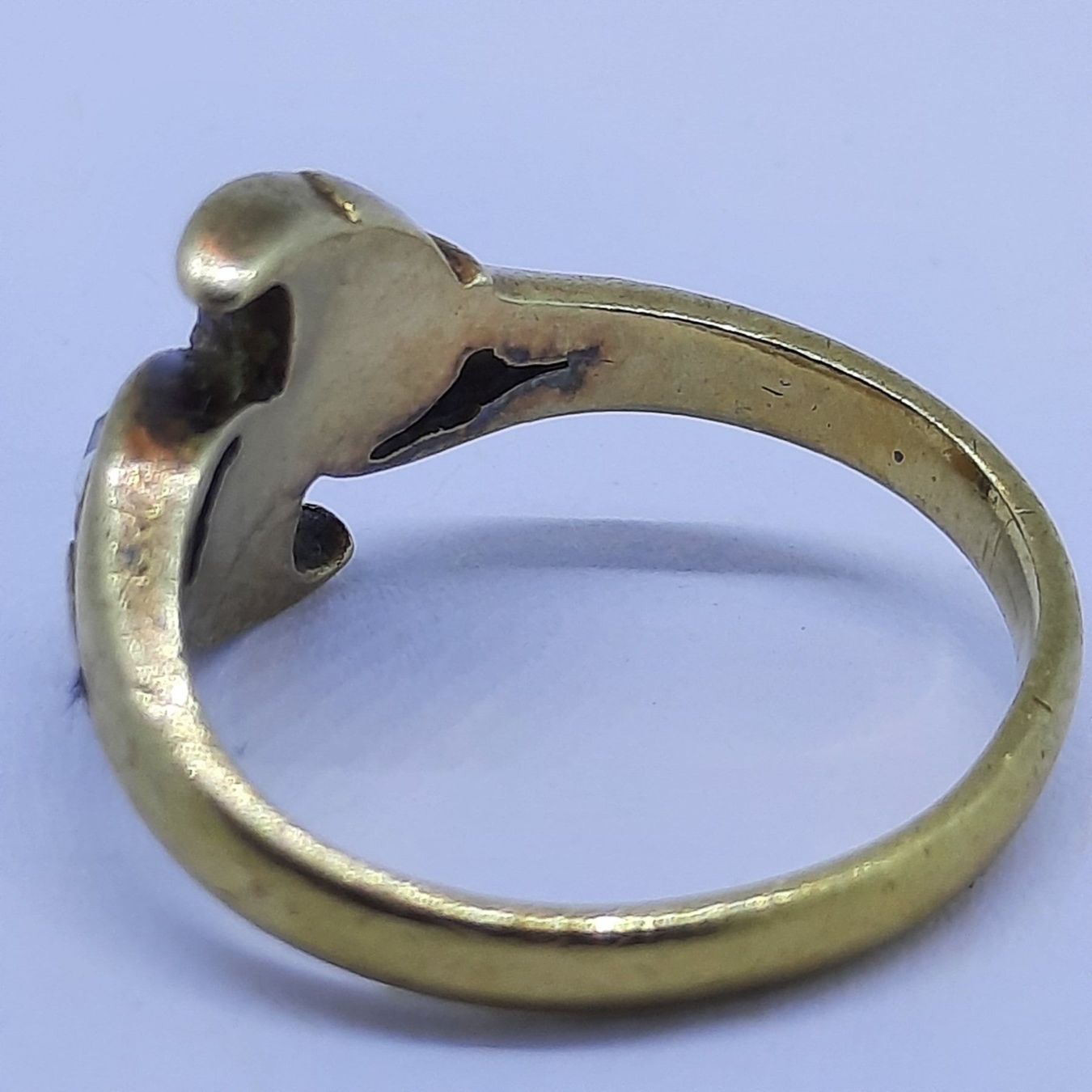 Anelli: Edler Goldring mit wunderschönem Altschliff Diamant – Usato da Unterägeri venduto da Altgoldschmuck 6