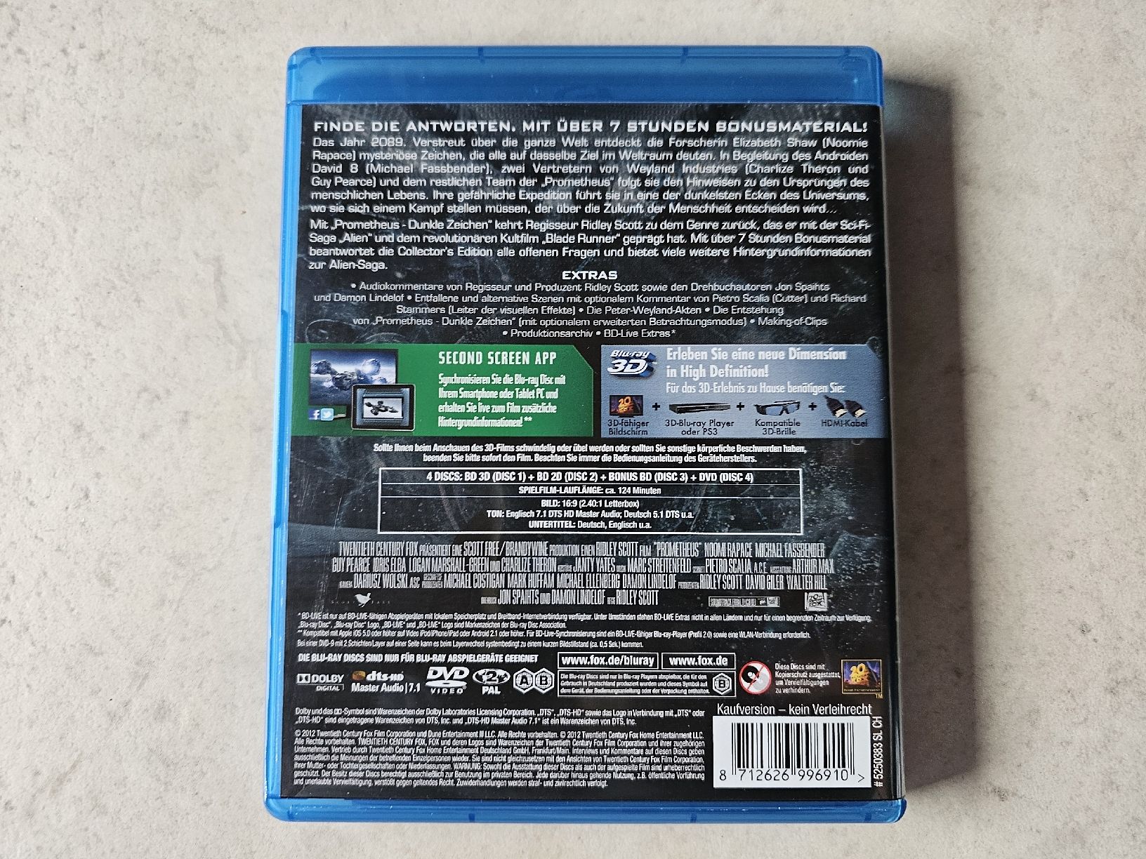 Alle DVDs: Prometheus  -  Dunkle Zeichen  /  Bluray 3D + DVD – Gebraucht aus Schneisingen von backstore24 1