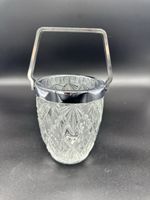 Vintage Ice Bucket, Silver Trim