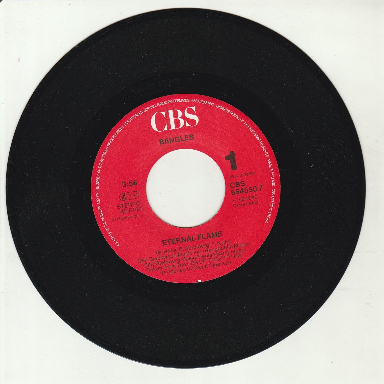 Vinyles: Bangles - Eternal Flame 7" Vinyl 1989 – D'occasion à Tübach par JamesStone 2