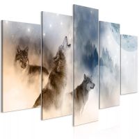 XXL Wandbild Wolf gerahmt - neu ✅ Deko Wohzimmer