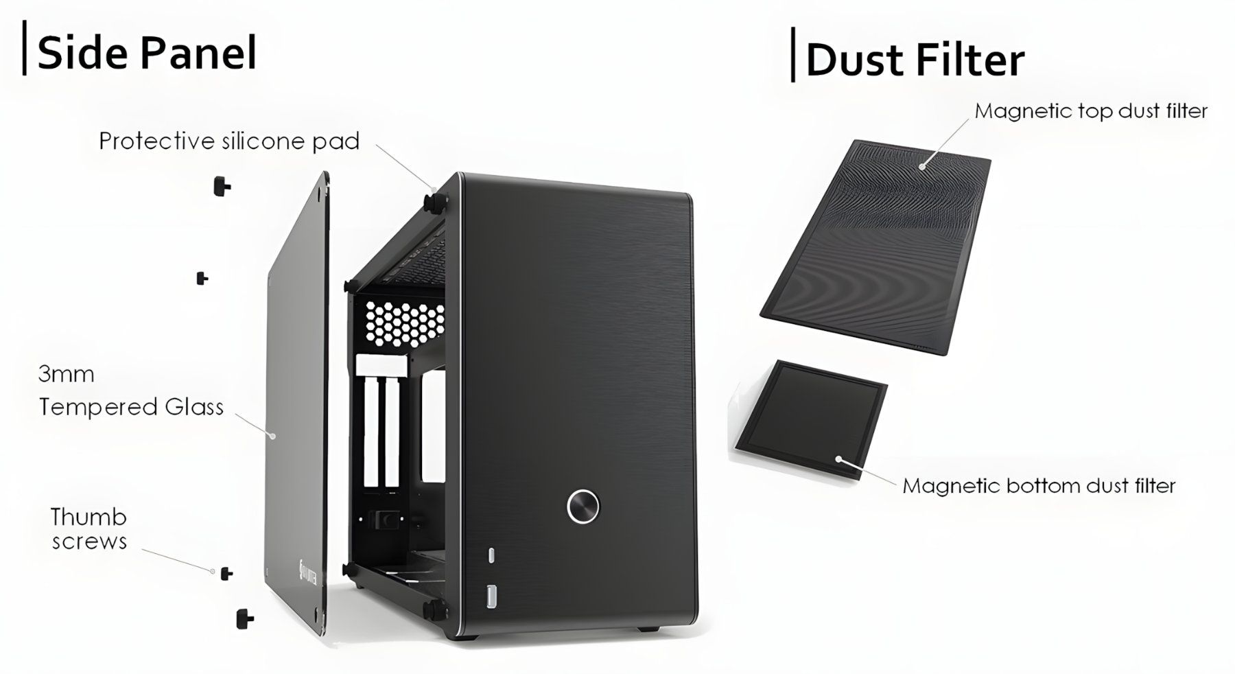 Gehäuse: Raijintek Ophion EVO - Mini-ITX - PC Gehäuse - USB-C USB 3 – Gebraucht aus Wald AR von Paul- 6