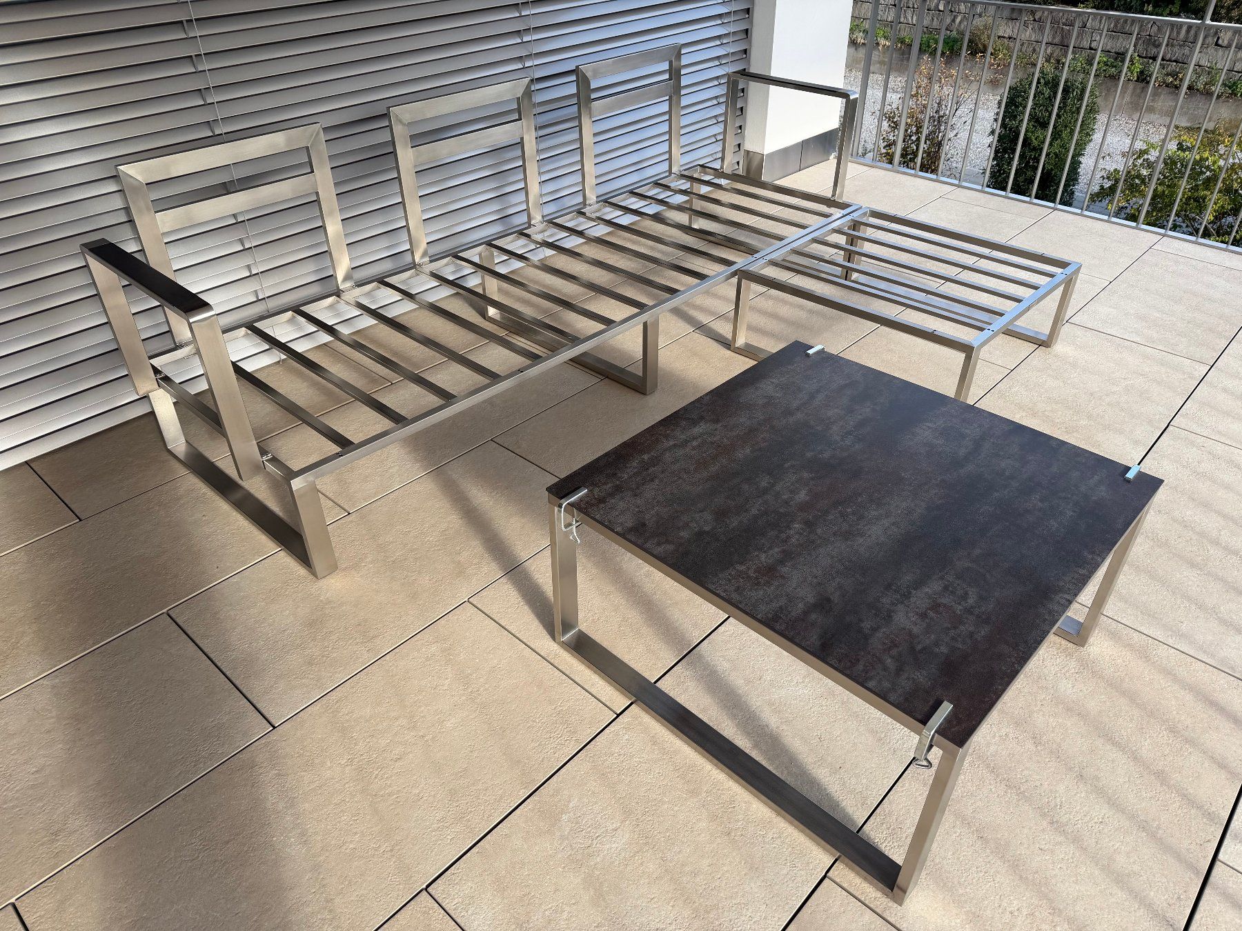 Sofas: Edelstahl Lounge – D'occasion à Meilen par Sveasola-2021 1