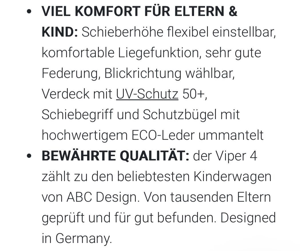 ABC Design Kinderwagen: ABC Design Kombi-Kinderwagen Viper 4 – Gebraucht aus Frauenfeld von stern081 9