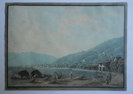 Luzern. Aquarell von Wetzel. Ca 1820.