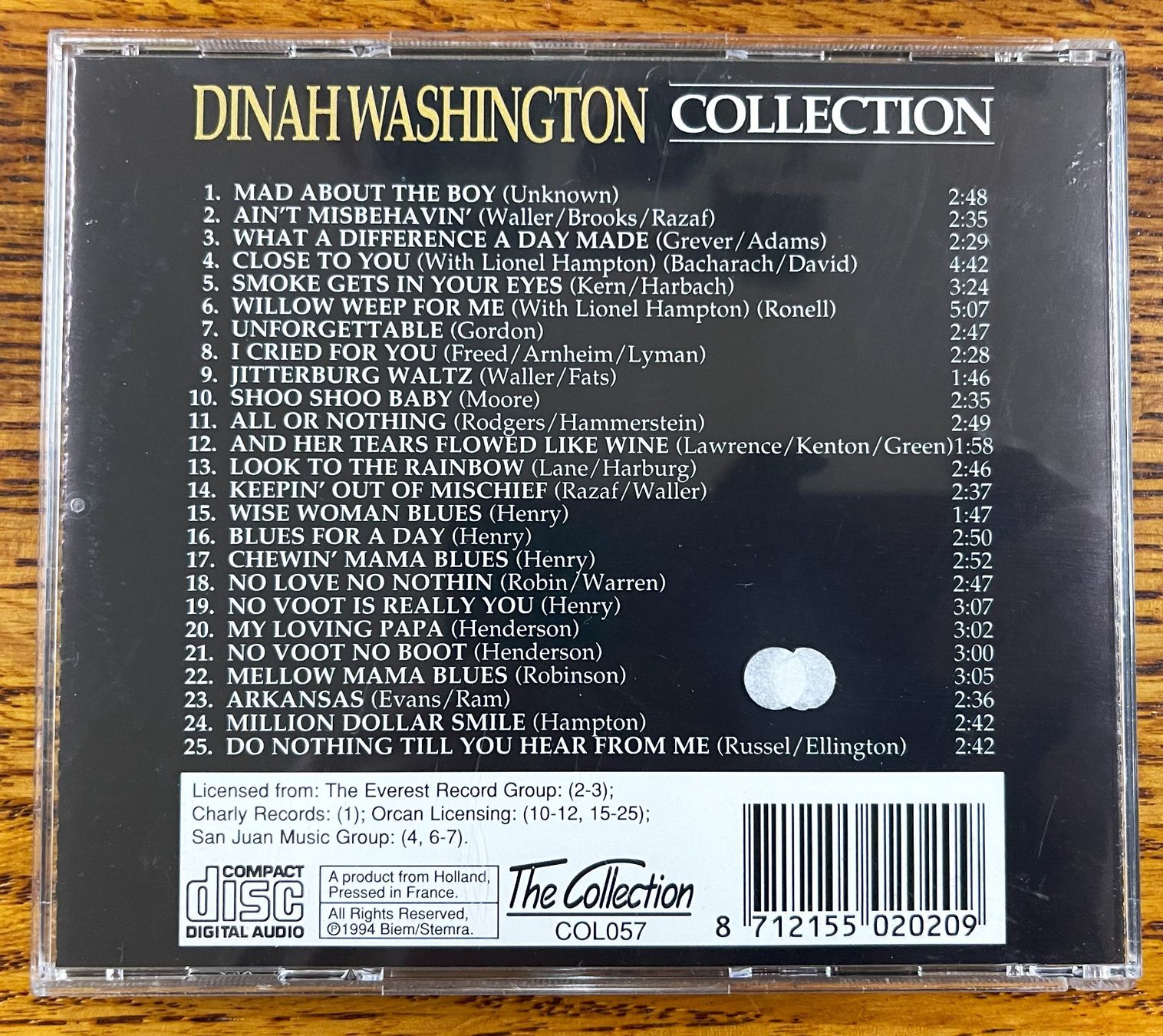 CD: Dinah Washington Collection CD – Usato da Oftringen venduto da Vucki 1