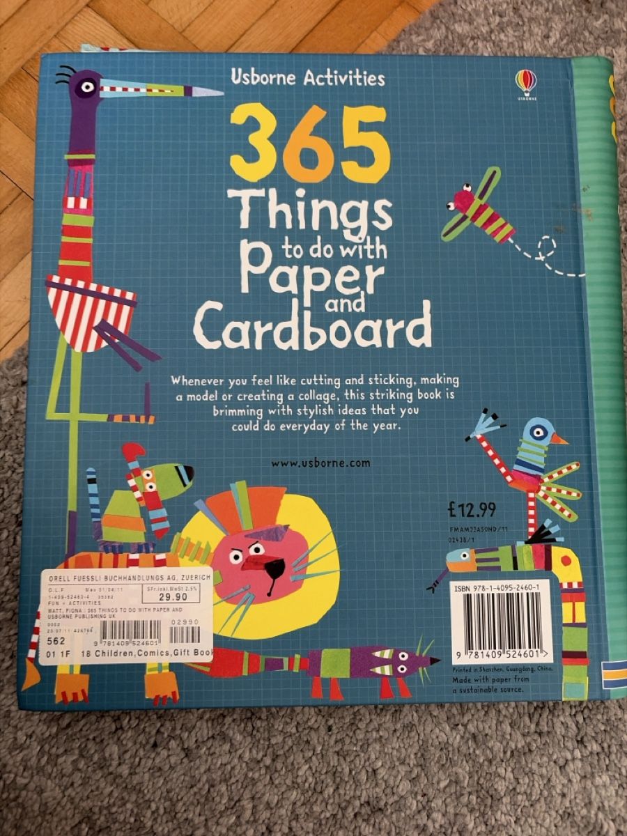 Libri: Usborne Activities: 365 Paper & Cardboard things to do – Nuovo (secondo la descrizione) da Herrliberg venduto da S.Renner 1